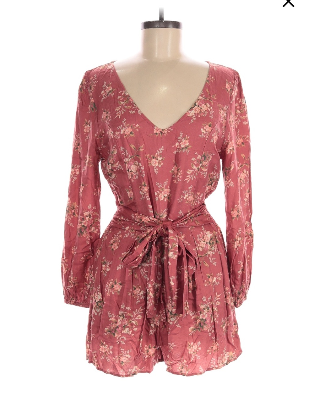 American Eagle Size Small Dark Dusty Pink Floral Romper